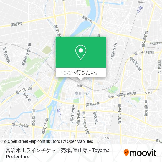 富岩水上ラインチケット売場地図