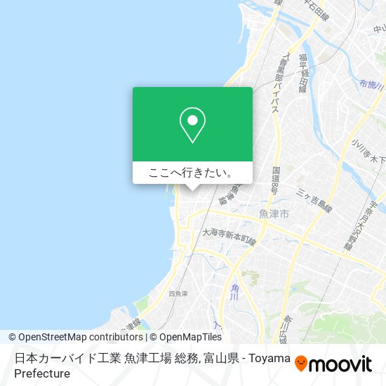 日本カーバイド工業 魚津工場 総務地図