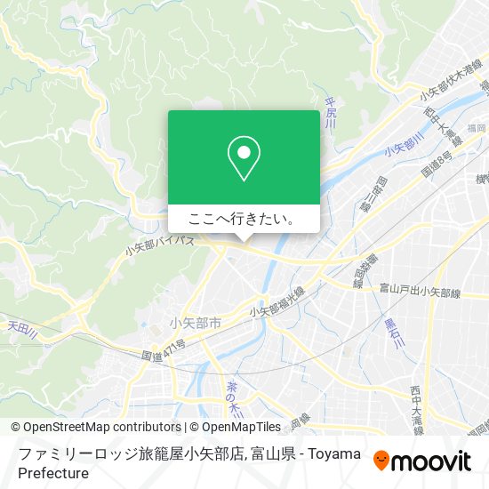 ファミリーロッジ旅籠屋小矢部店地図