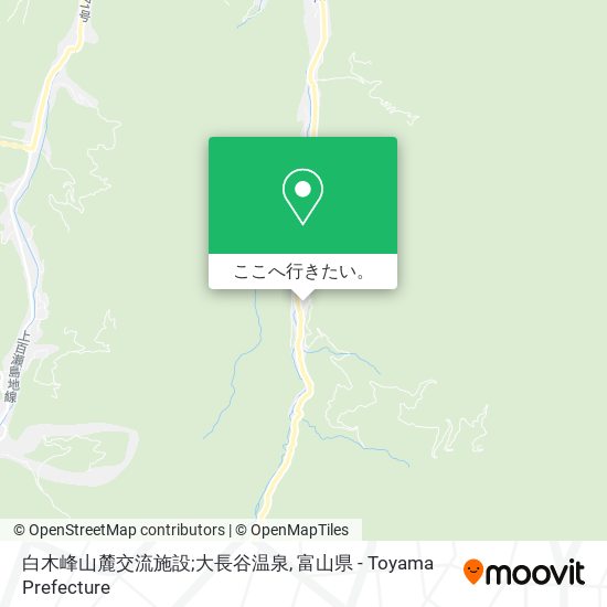 白木峰山麓交流施設;大長谷温泉地図