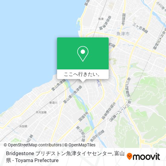 Bridgestone ブリヂストン魚津タイヤセンター地図