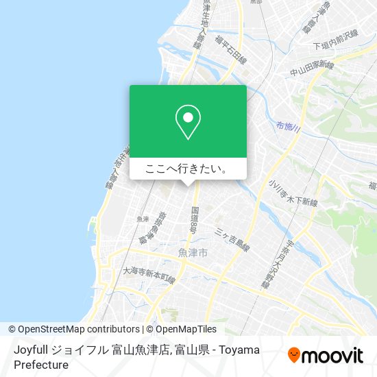 Joyfull ジョイフル 富山魚津店地図