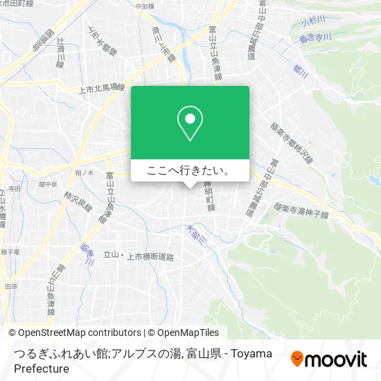 つるぎふれあい館;アルプスの湯地図