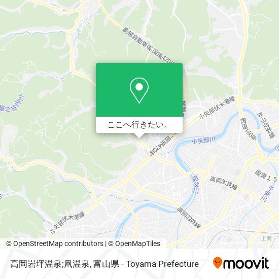 高岡岩坪温泉;凧温泉地図