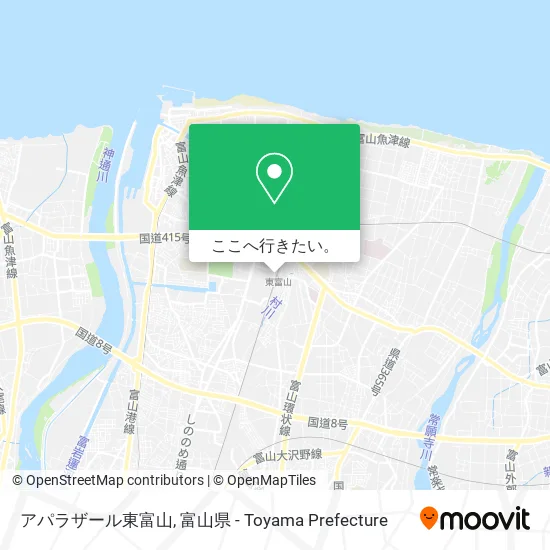 アパラザール東富山地図