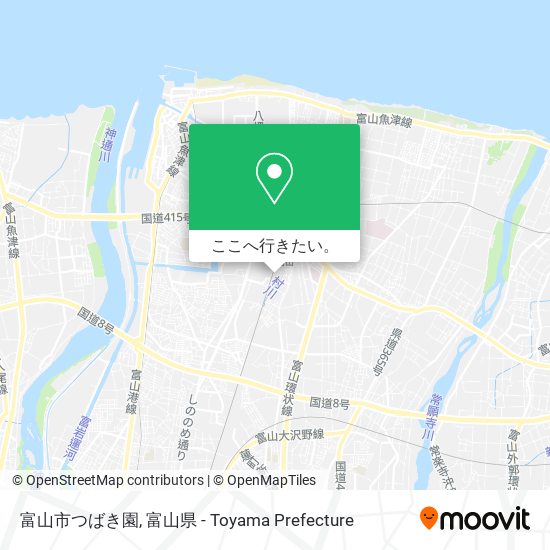 富山市つばき園地図