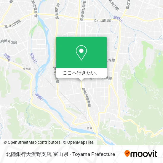 北陸銀行大沢野支店地図