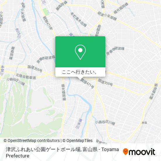 津沢ふれあい公園ゲートボール場地図