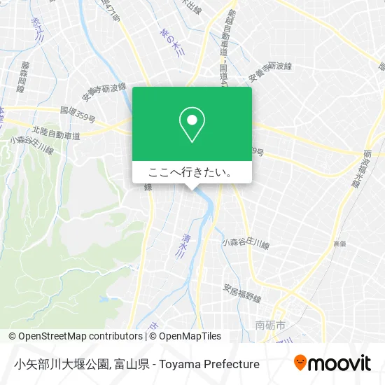 小矢部川大堰公園地図