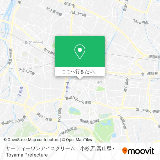 サーティーワンアイスクリーム　小杉店地図