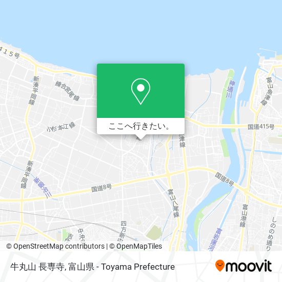 牛丸山 長専寺地図