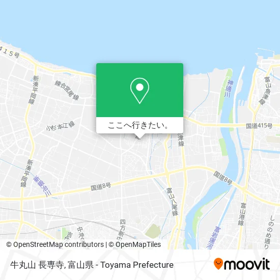 牛丸山 長専寺地図
