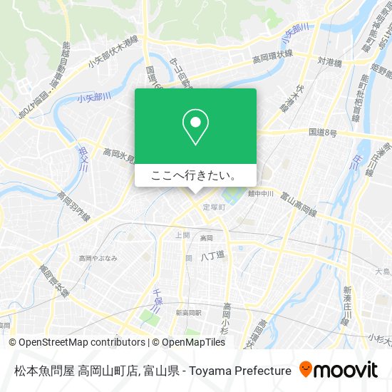 松本魚問屋 高岡山町店地図