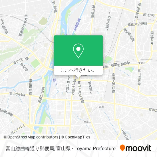 富山総曲輪通り郵便局地図
