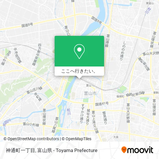 神通町一丁目地図