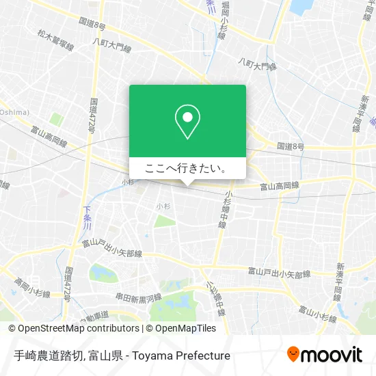 手崎農道踏切地図