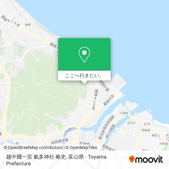 越中國一宮 氣多神社 略史地図