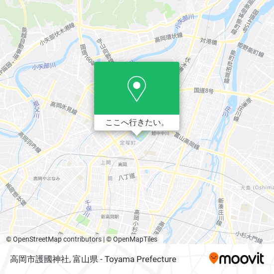 高岡市護國神社地図