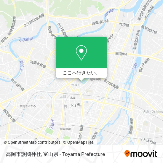 高岡市護國神社地図