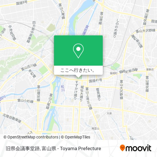旧県会議事堂跡地図