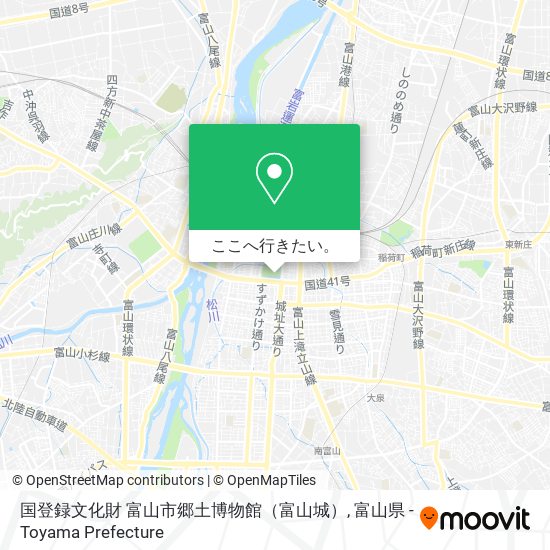 国登録文化財 富山市郷土博物館（富山城）地図