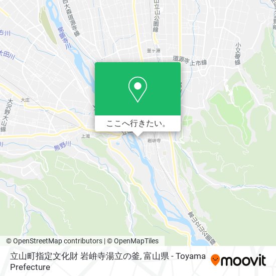 立山町指定文化財 岩峅寺湯立の釜地図
