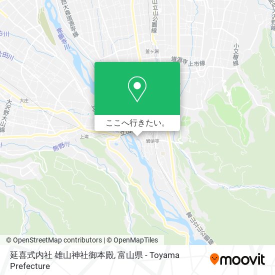 延喜式内社 雄山神社御本殿地図