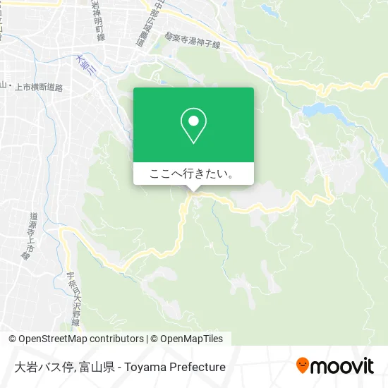 大岩バス停地図