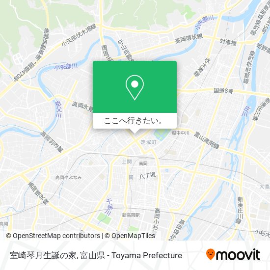室崎琴月生誕の家地図