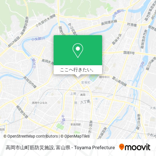 高岡市山町筋防災施設地図