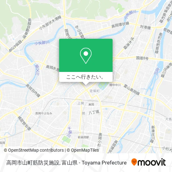 高岡市山町筋防災施設地図