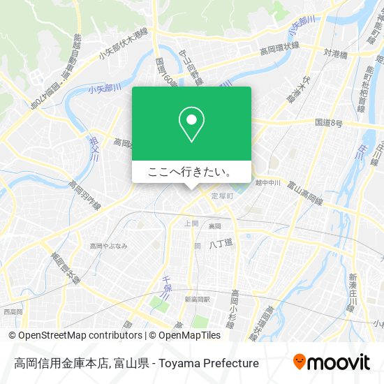 高岡信用金庫本店地図