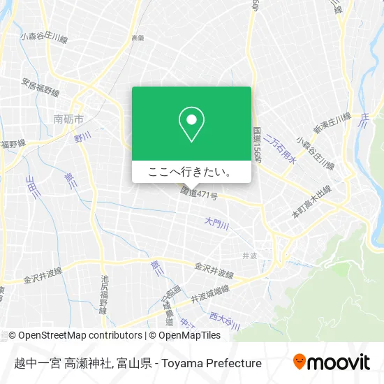 越中一宮 高瀬神社地図