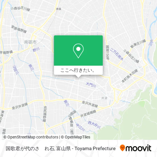 国歌君が代のさゞれ石地図