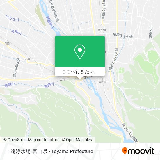 上滝浄水場地図
