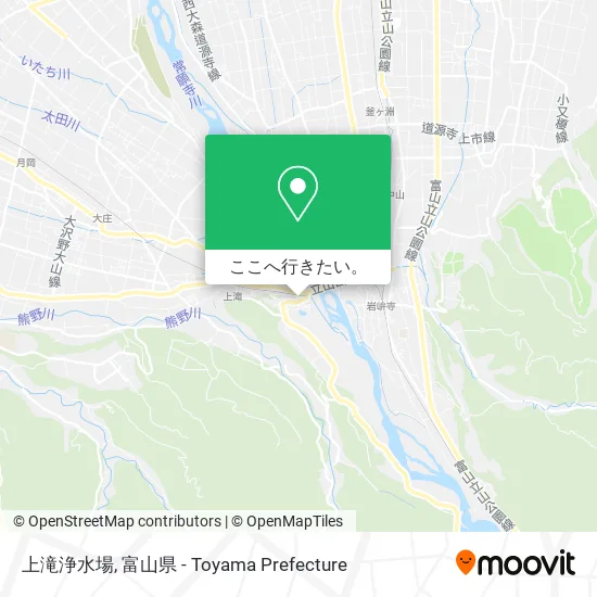 上滝浄水場地図