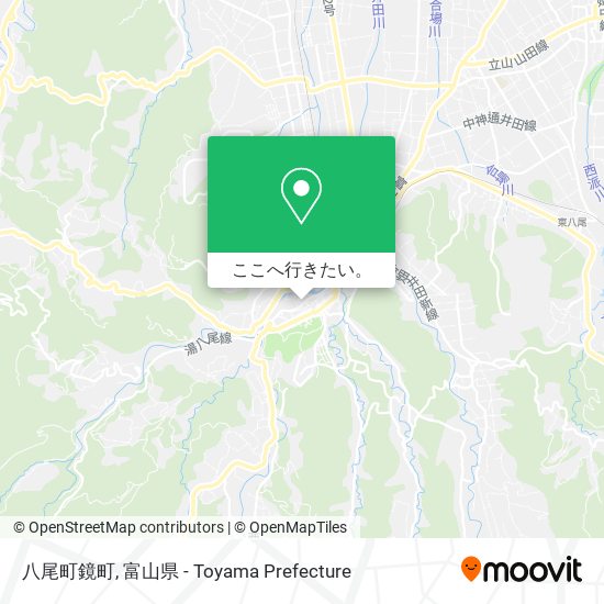 八尾町鏡町地図