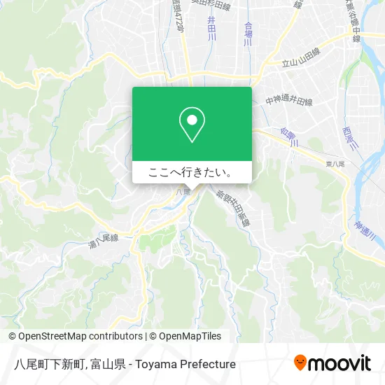 八尾町下新町地図