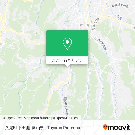 八尾町下田池地図