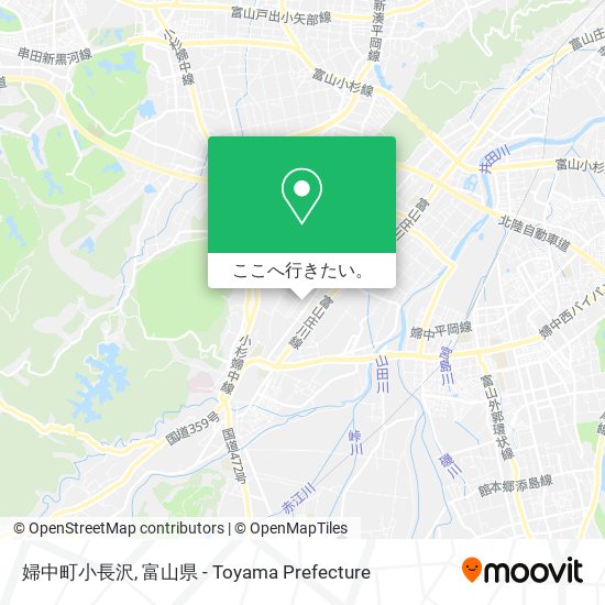 婦中町小長沢地図
