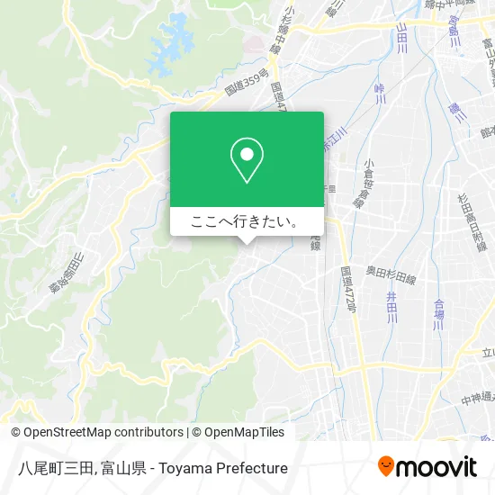 八尾町三田地図