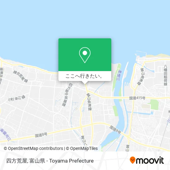 四方荒屋地図