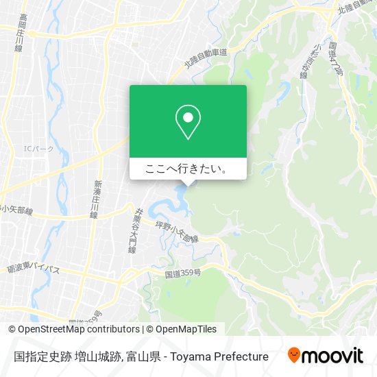 国指定史跡 増山城跡地図