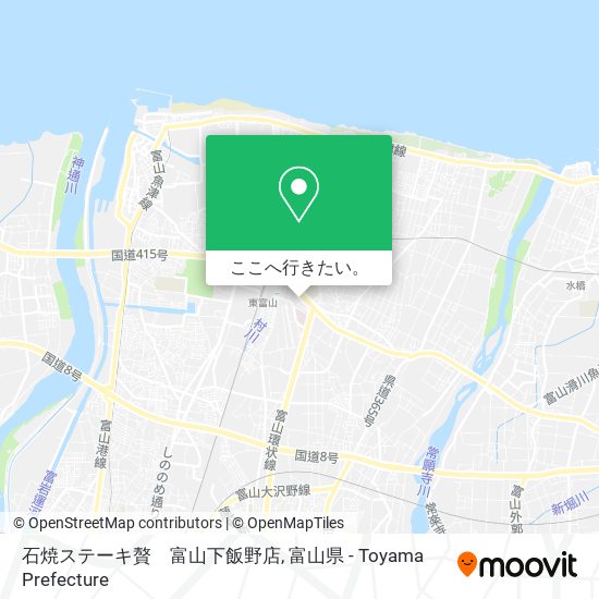 石焼ステーキ贅　富山下飯野店地図