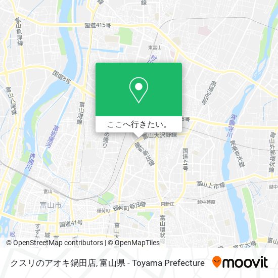 クスリのアオキ鍋田店地図