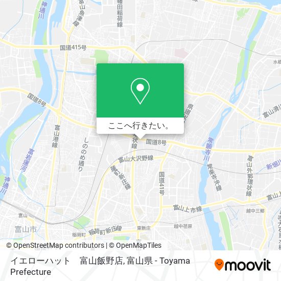 イエローハット　富山飯野店地図