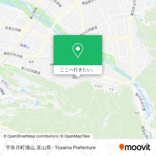 宇奈月町浦山地図