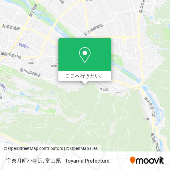 宇奈月町小寺沢地図