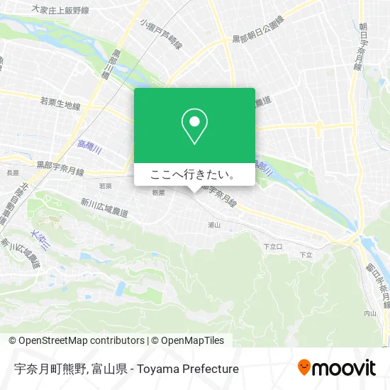 宇奈月町熊野地図