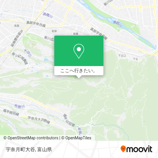 宇奈月町大谷地図